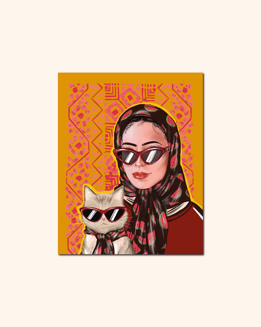 WATERMEOWLON PRINT