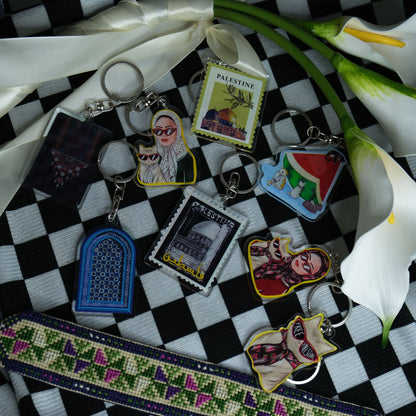 SOLID-ARITY KEYCHAINS + CHARM BRACELET SET