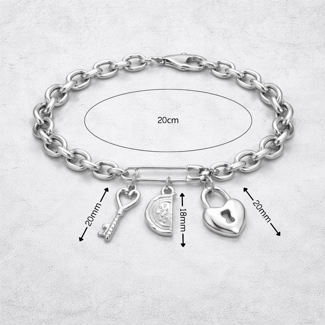 SOLID-ARITY KEYCHAINS + CHARM BRACELET SET