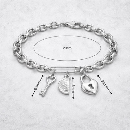 SOLID-ARITY KEYCHAINS + CHARM BRACELET SET