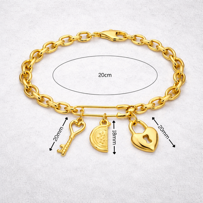 SOLID-ARITY KEYCHAINS + CHARM BRACELET SET