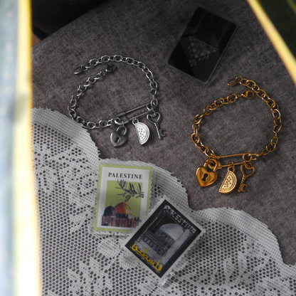 SOLID-ARITY KEYCHAINS + CHARM BRACELET SET
